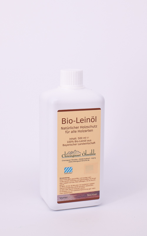 Produktbild: Bio-Leinölfarbe 500ml - Leinölfirnis - Holzschutz