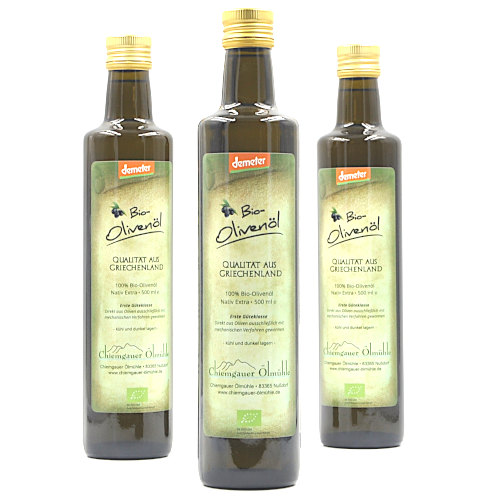 Bio-Olivenöl in der 500 ml Flasche